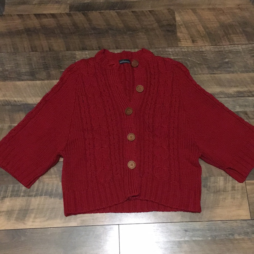 Cranberry sweater cape